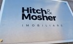 placa firma gravata in aluinox Hitch&Mosher, imobiliare, Bucuresti