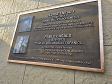 Placa bonz cu litere in relief George Enescu lorens.ro